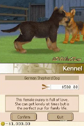 Nintendogs (Europe) (En,Fr,De,Es,It) (Demo) (Kiosk) screen shot game playing